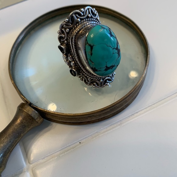 💍Custom genuine turquoise silver ring❤️ - Picture 3 of 8